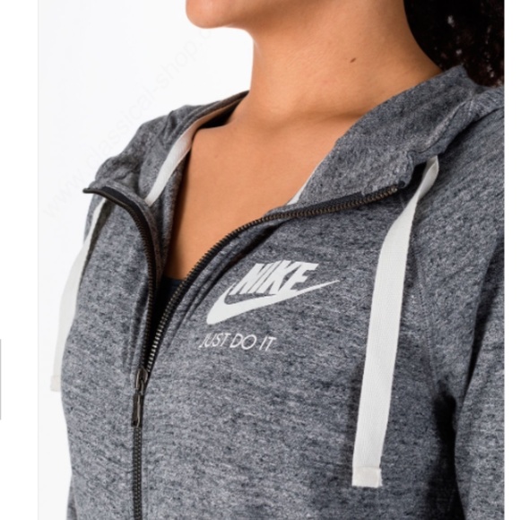 Nike Zip Up Heather Grey Sweatshirt - Picture 3 of 7